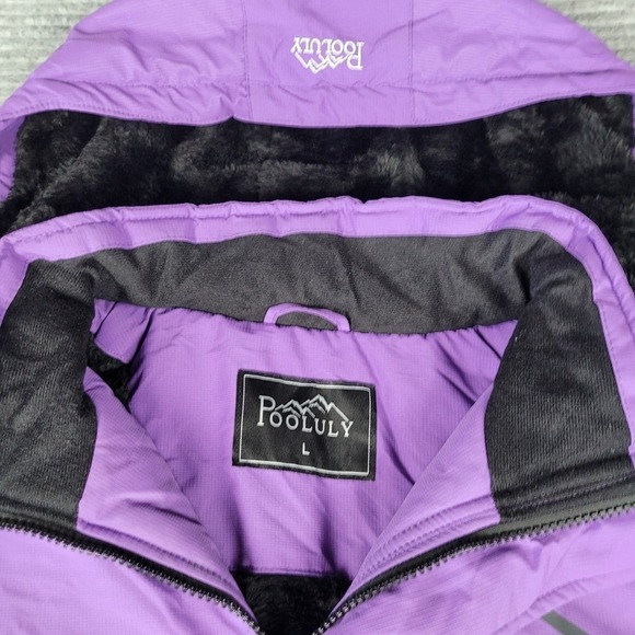 Pooluly Ski Jacket Waterproof Coat Women XL Purple - Picture 3 of 14